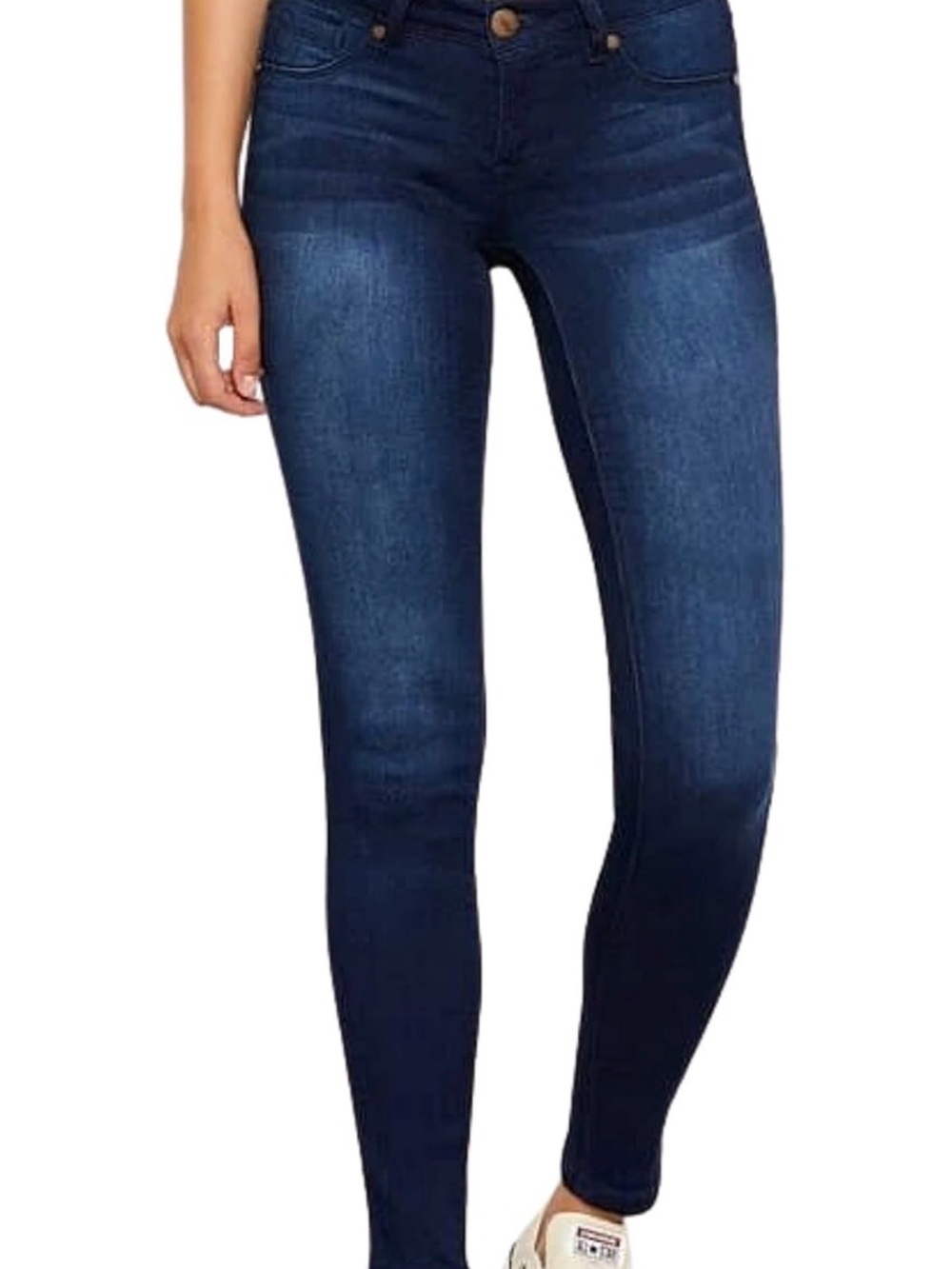 1822 Denim Women's Dark Blue High-Rise Skinny Jeans